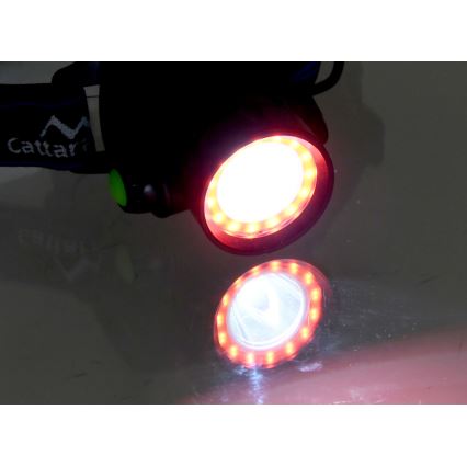 LED Nabíjecí čelovka s červeným světlem LED/10W/7,4V IP44 černá/modrá