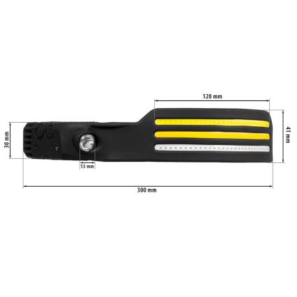 LED Stmívatelná nabíjecí čelovka se senzorem a červeným světlem 4xLED/5V IP44 300 lm 1200 mAh
