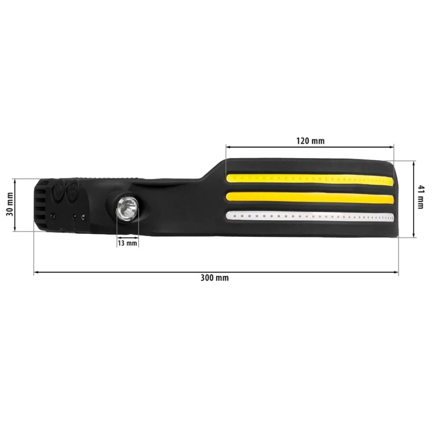 LED Stmívatelná nabíjecí čelovka se senzorem a červeným světlem 4xLED/5V IP44 300 lm 1200 mAh