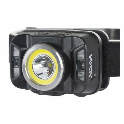 LED Stmívatelná nabíjecí čelovka se senzorem a červeným světlem LED/15W/5V IP66 430 lm 1800 mAh