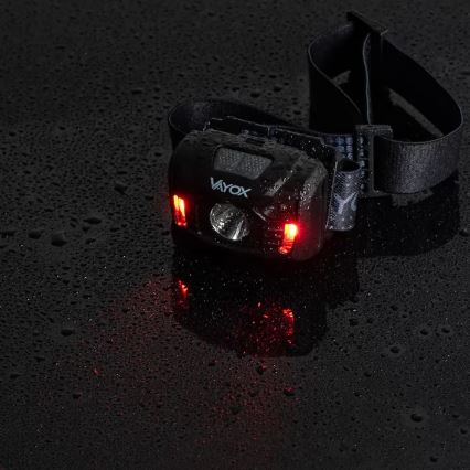 LED Stmívatelná nabíjecí čelovka se senzorem a červeným světlem LED/3W/5V IP66 100 lm 1200 mAh