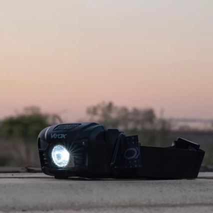 LED Stmívatelná nabíjecí čelovka se senzorem a červeným světlem LED/3W/5V IP66 100 lm 1200 mAh