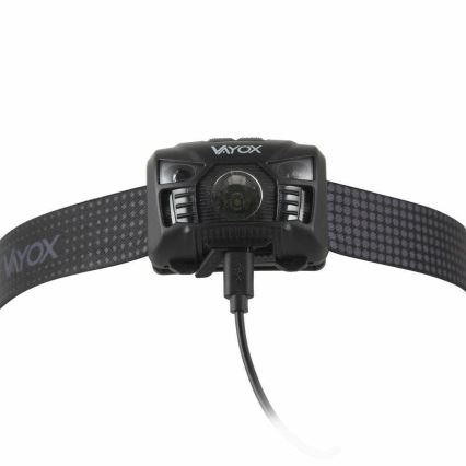 LED Stmívatelná nabíjecí čelovka se senzorem a červeným světlem LED/3W/5V IP66 100 lm 1200 mAh
