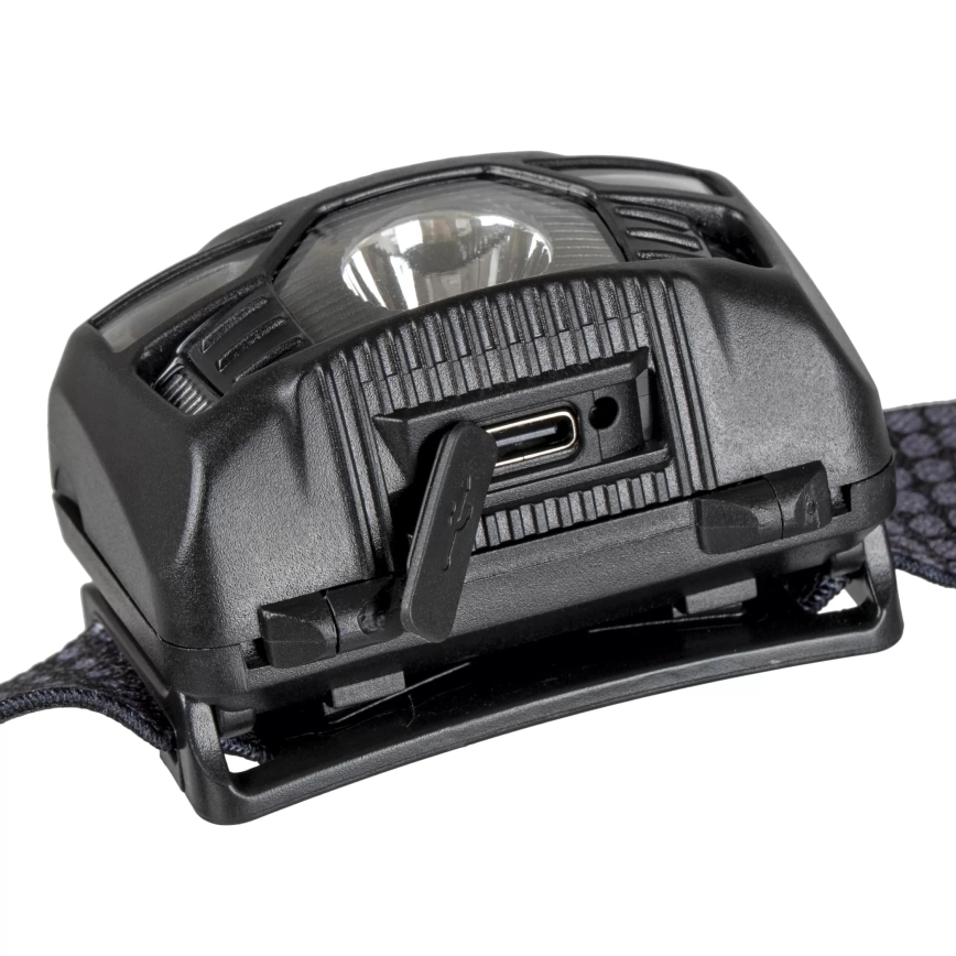 LED Stmívatelná nabíjecí čelovka se senzorem a červeným světlem LED/3W/5V IP66 100 lm 1200 mAh