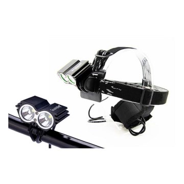 LED Nabíjecí cyklo a čelová svítilna 2xCree XML-T6 1100lm IP44