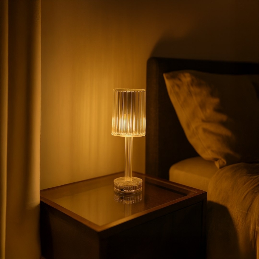 LED Nabíjecí dotyková stolní lampa SIMPLE LED/1W/5V 2400 mAh 3000-6000K čirá