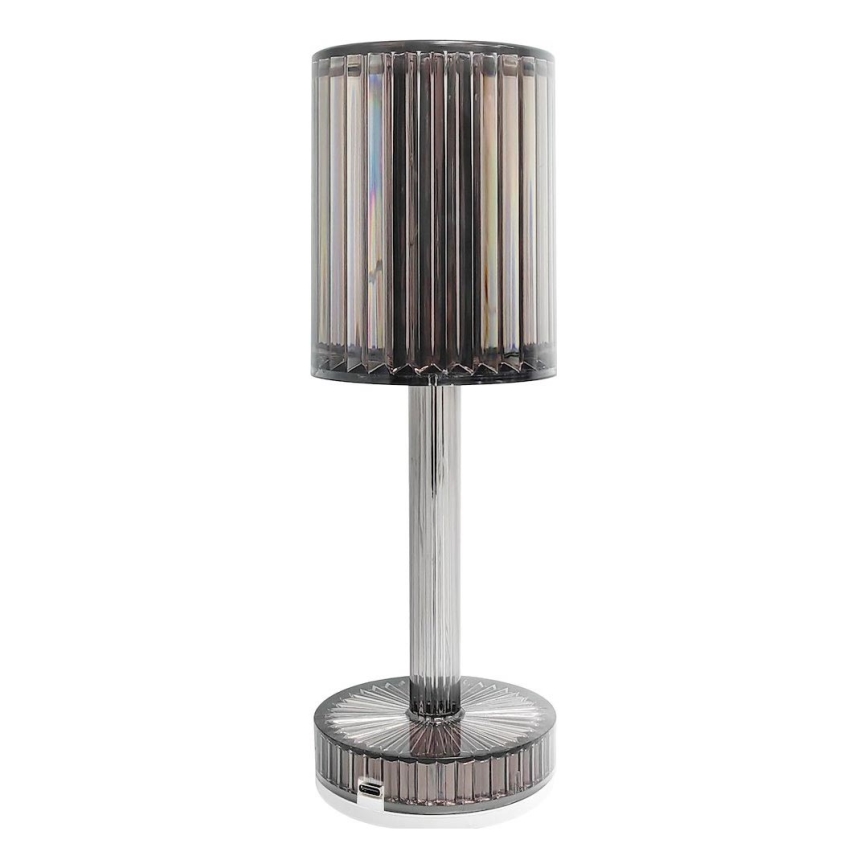 LED Nabíjecí dotyková stolní lampa SIMPLE LED/1W/5V 3000-6000K 2400 mAh kouřová šedá