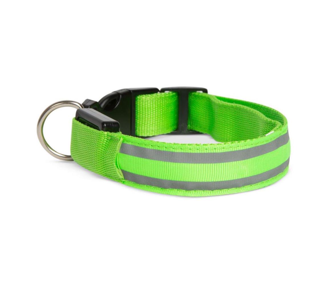 Yummie LED Nabíjecí obojek 35-43 cm 1xCR2032/5V/40 mAh zelená LC3501