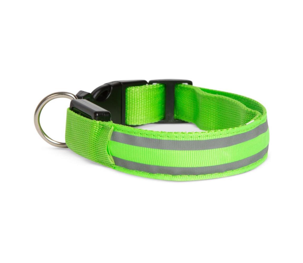 Yummie LED Nabíjecí obojek 45-52 cm 1xCR2032/5V/40 mAh zelená LC3509