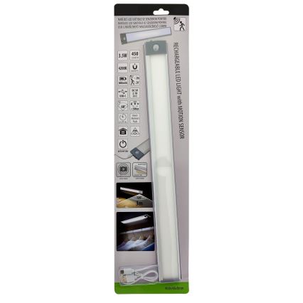 LED Nabíjecí osvětlení nábytku se senzorem LED/3,5W/5V USB 800 mAh 4200K 46 cm