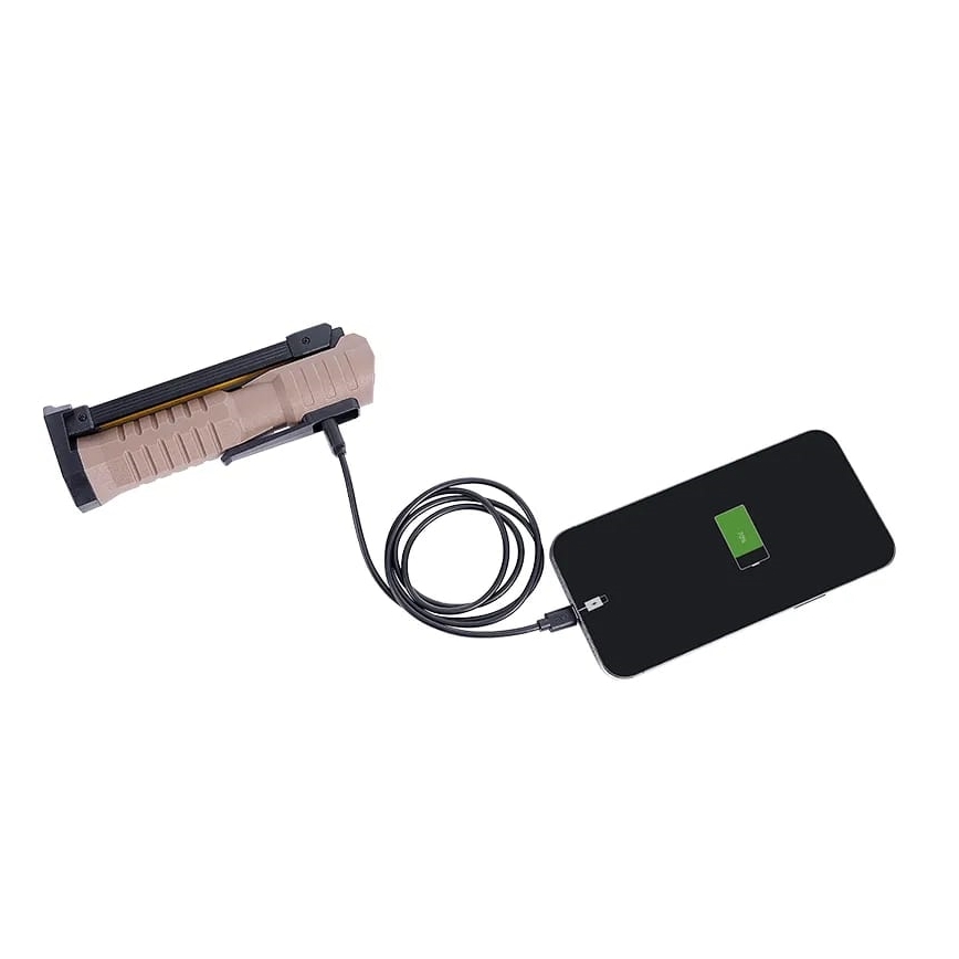 LED Stmívatelná nabíjecí pracovní svítilna s funkcí powerbanky LED/4W/5V IPX4 600 lm 2000 mAh