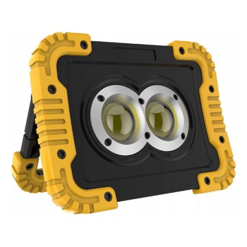 LED Nabíjecí reflektor s funkcí powerbanky LED/20W/5V 4400 mAh IP44 černá/žlutá