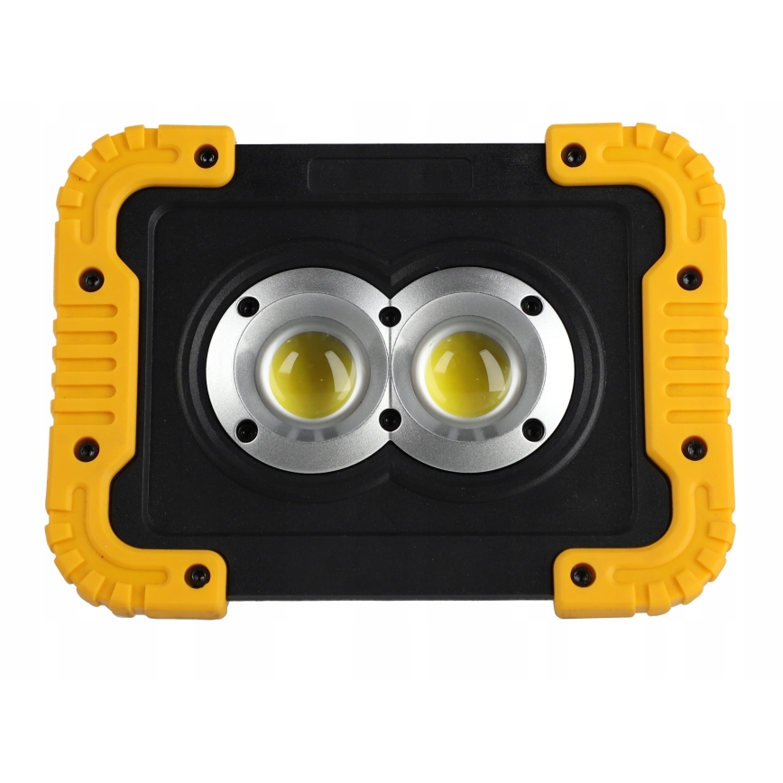 LED Nabíjecí reflektor s funkcí powerbanky LED/20W/5V 4400 mAh IP44 černá/žlutá