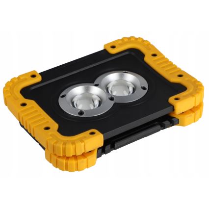 LED Nabíjecí reflektor s funkcí powerbanky LED/20W/5V 4400 mAh IP44 černá/žlutá