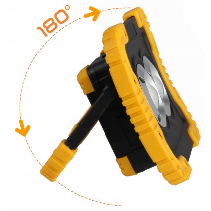 LED Nabíjecí reflektor s funkcí powerbanky LED/20W/5V 4400 mAh IP44 černá/žlutá