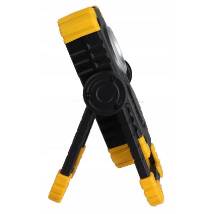 LED Nabíjecí reflektor s reproduktorem s funkcí powerbanky LED/10W/5V 4400 mAh IP44 černá/žlutá
