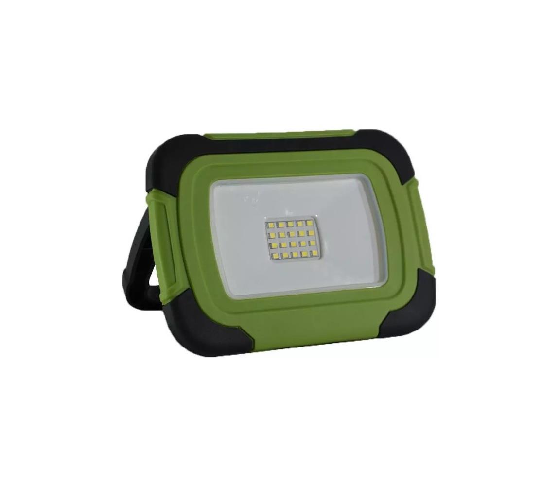 V-Tac LED Nabíjecí reflektor SAMSUNG CHIP LED/10W/3,7V IP44 6400K zelená VT0729