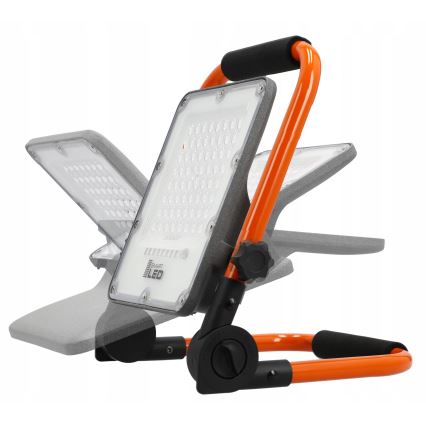 LED Nabíjecí reflektor se stojanem LED/100W/3,2V 4500K 15000 mAh IP65 oranžová