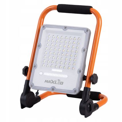 LED Stmívatelný nabíjecí reflektor se stojanem LED/50W/3,2V 4500K 5000 mAh IP65 oranžová