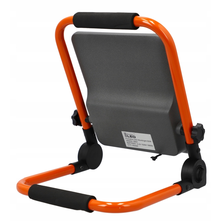LED Nabíjecí reflektor se stojanem LED/50W/3,2V 4500K 5000 mAh IP65 oranžová
