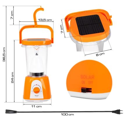 LED Stmívatelná nabíjecí solární lampa s funkcí powerbanky LED/230V 710 lm 1600 mAh