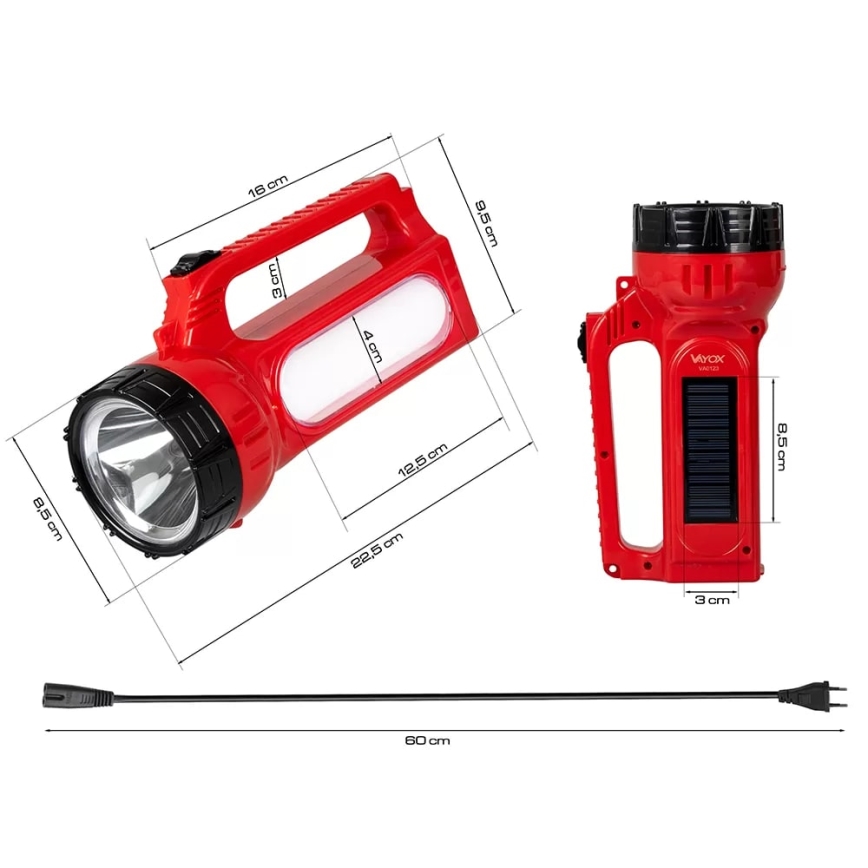 LED Nabíjecí solární svítilna LED/7W/230V 400 lm 3200 mAh
