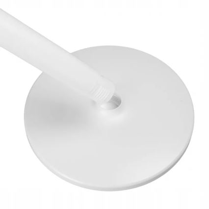 LED Nabíjecí stojanový ventilátor s LED osvětlením LED/4,8W/5V USB 7200 mAh bílá + dálkové ovládání