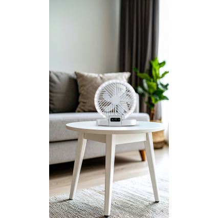 LED Nabíjecí stolní ventilátor 3,7V 1200 mAh