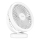 LED Nabíjecí stolní ventilátor s LED osvětlením LED/3W/5V USB 2400 mAh bílá