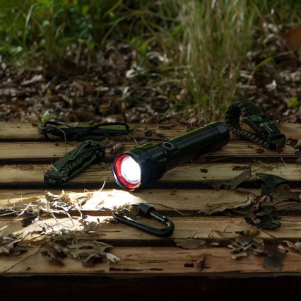 LED Stmívatelná nabíjecí svítilna s funkcí powerbanky LED/30W/5V IPX5 1060 lm 5000 mAh