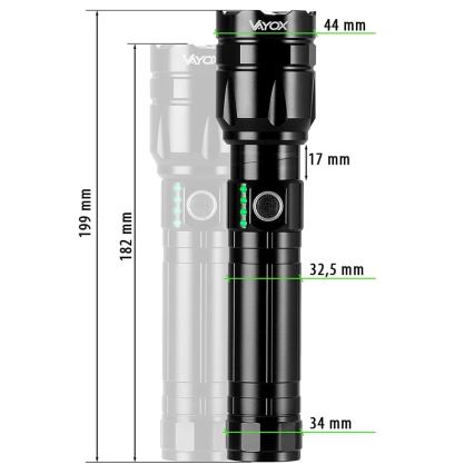 LED Stmívatelná nabíjecí svítilna s funkcí powerbanky LED/30W/5V IPX5 1060 lm 5000 mAh