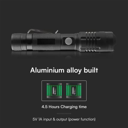 LED Nabíjecí svítilna USB LED/10W/5V IP54 2000 mAh 1000 lm