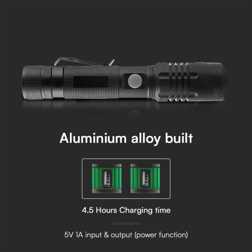 LED Nabíjecí svítilna USB LED/10W/5V IP54 2000 mAh 1000 lm