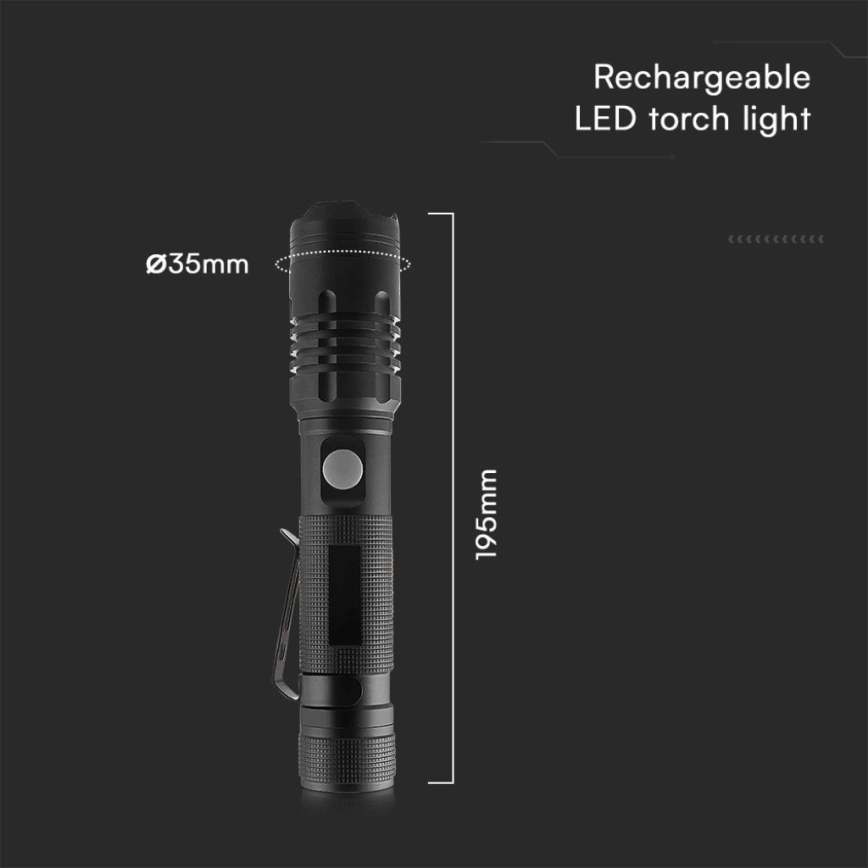 LED Nabíjecí svítilna USB LED/10W/5V IP54 2000 mAh 1000 lm