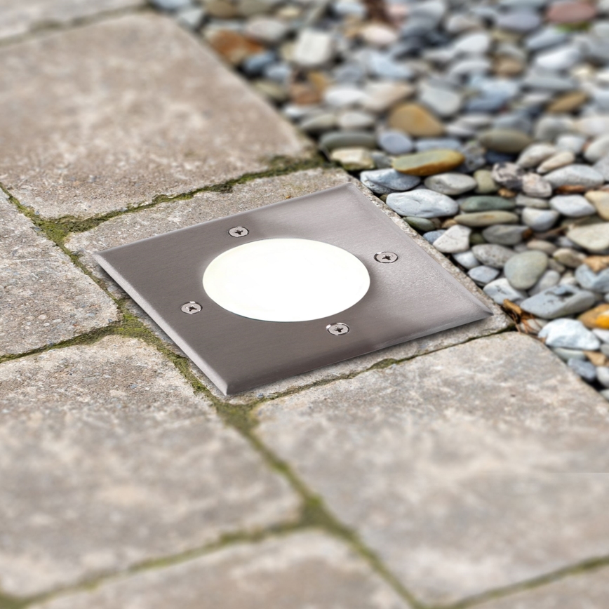 LED Nájezdové svítidlo MIVO LED/3W/230V 12x12 cm IP67 matný chrom