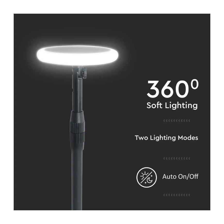LED Nastavitelná solární lampa GARDEN LED/8W/5V 60-129 cm 3000K IP65