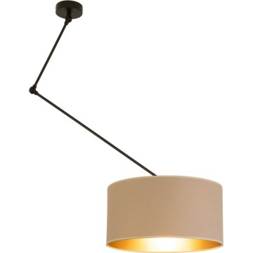 LED Nastavitelný lustr na tyči GORTA 1xE27/60W/230V béžová/zlatá