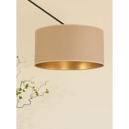 LED Nastavitelný lustr na tyči GORTA 1xE27/60W/230V béžová/zlatá