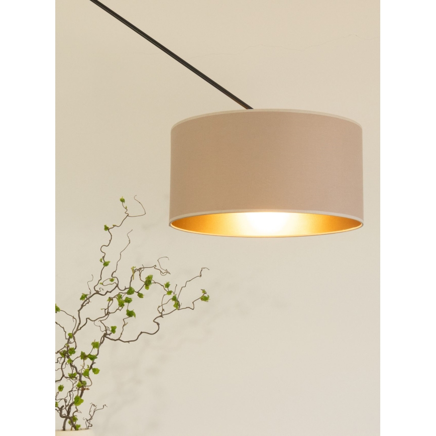 LED Nastavitelný lustr na tyči GORTA 1xE27/60W/230V béžová/zlatá