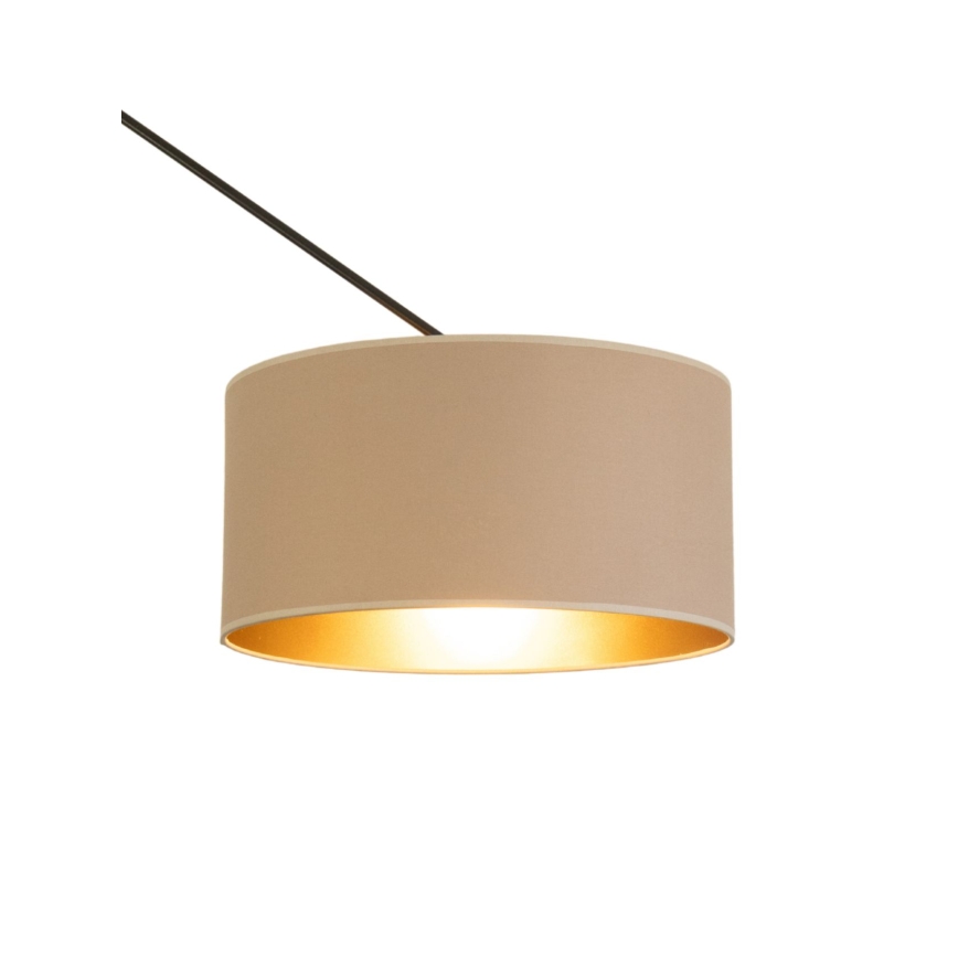 LED Nastavitelný lustr na tyči GORTA 1xE27/60W/230V béžová/zlatá