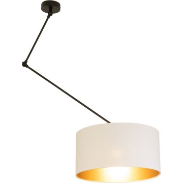 LED Nastavitelný lustr na tyči GORTA 1xE27/60W/230V bílá/zlatá