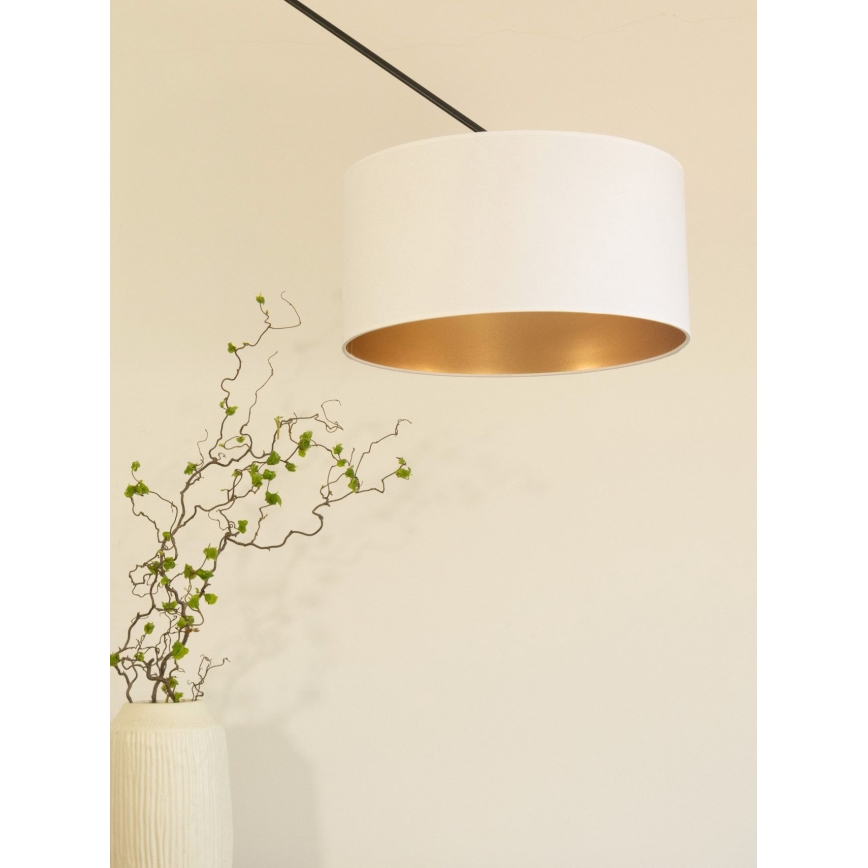 LED Nastavitelný lustr na tyči GORTA 1xE27/60W/230V bílá/zlatá
