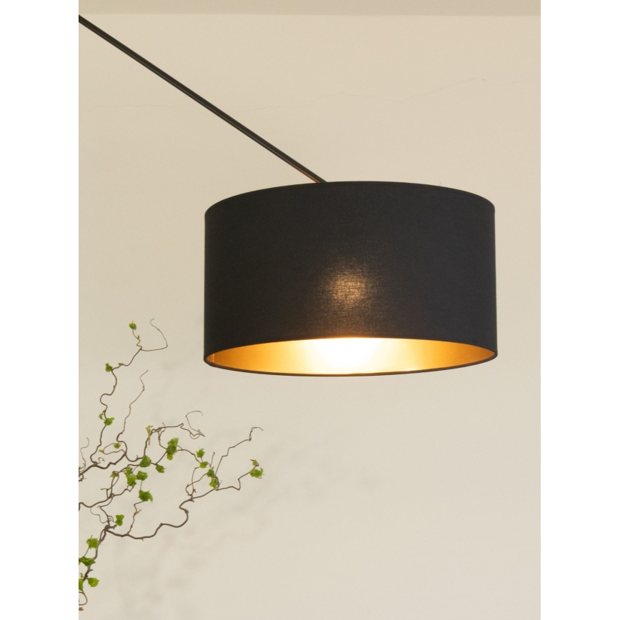 LED Nastavitelný lustr na tyči GORTA 1xE27/60W/230V černá/zlatá