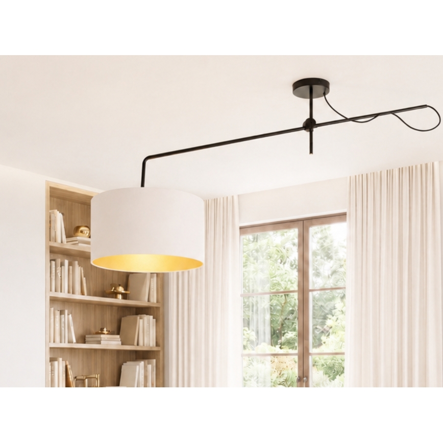 LED Nastavitelný přisazený lustr VENICE 1xE27/60W/230V bílá/zlatá