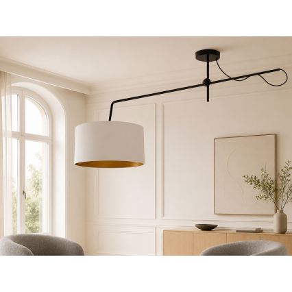 LED Nastavitelný přisazený lustr VENICE 1xE27/60W/230V bílá/zlatá