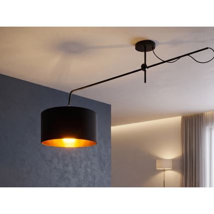 LED Nastavitelný přisazený lustr VENICE 1xE27/60W/230V černá/zlatá