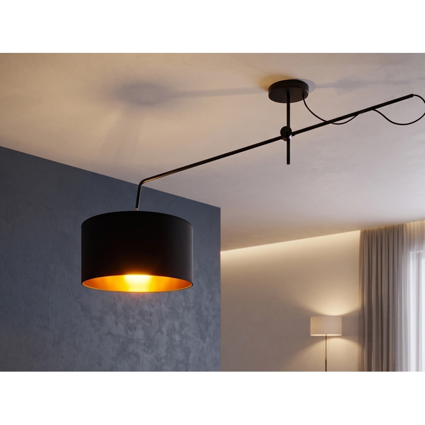 LED Nastavitelný přisazený lustr VENICE 1xE27/60W/230V černá/zlatá