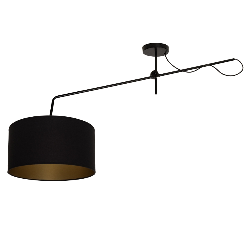 LED Nastavitelný přisazený lustr VENICE 1xE27/60W/230V černá/zlatá