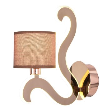 LED Nástěnná lampa AMBROSIA 1xE14/40W/230V + LED/6W měděná