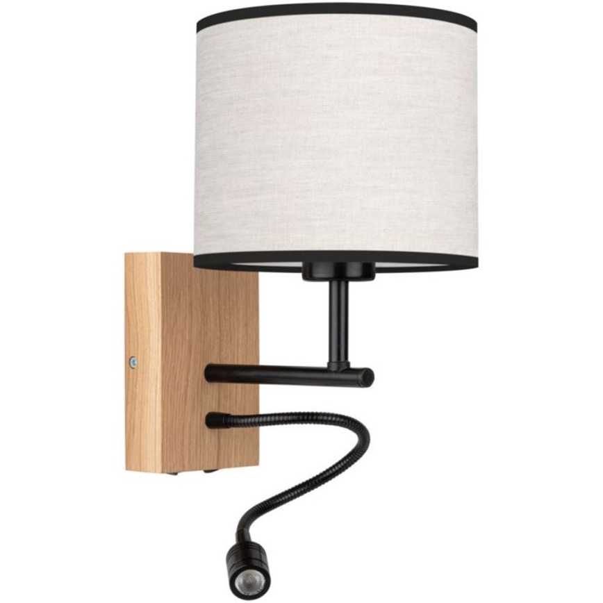 LED Nástěnná lampa BOHO 1xE27/25W/230V + LED/1W/230V dub
